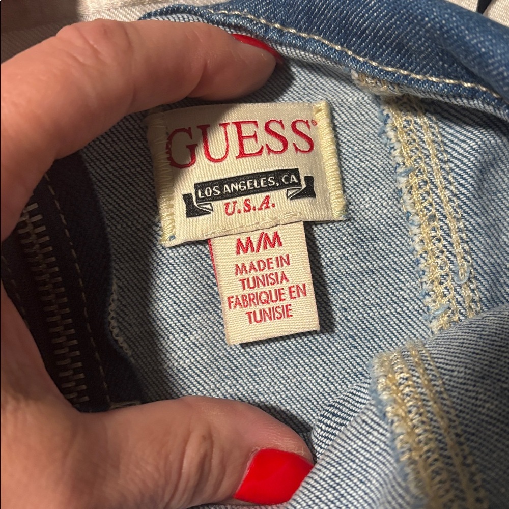 Guess Blue Denim adjustable Halter Mini denim Dress - Picture 5 of 6